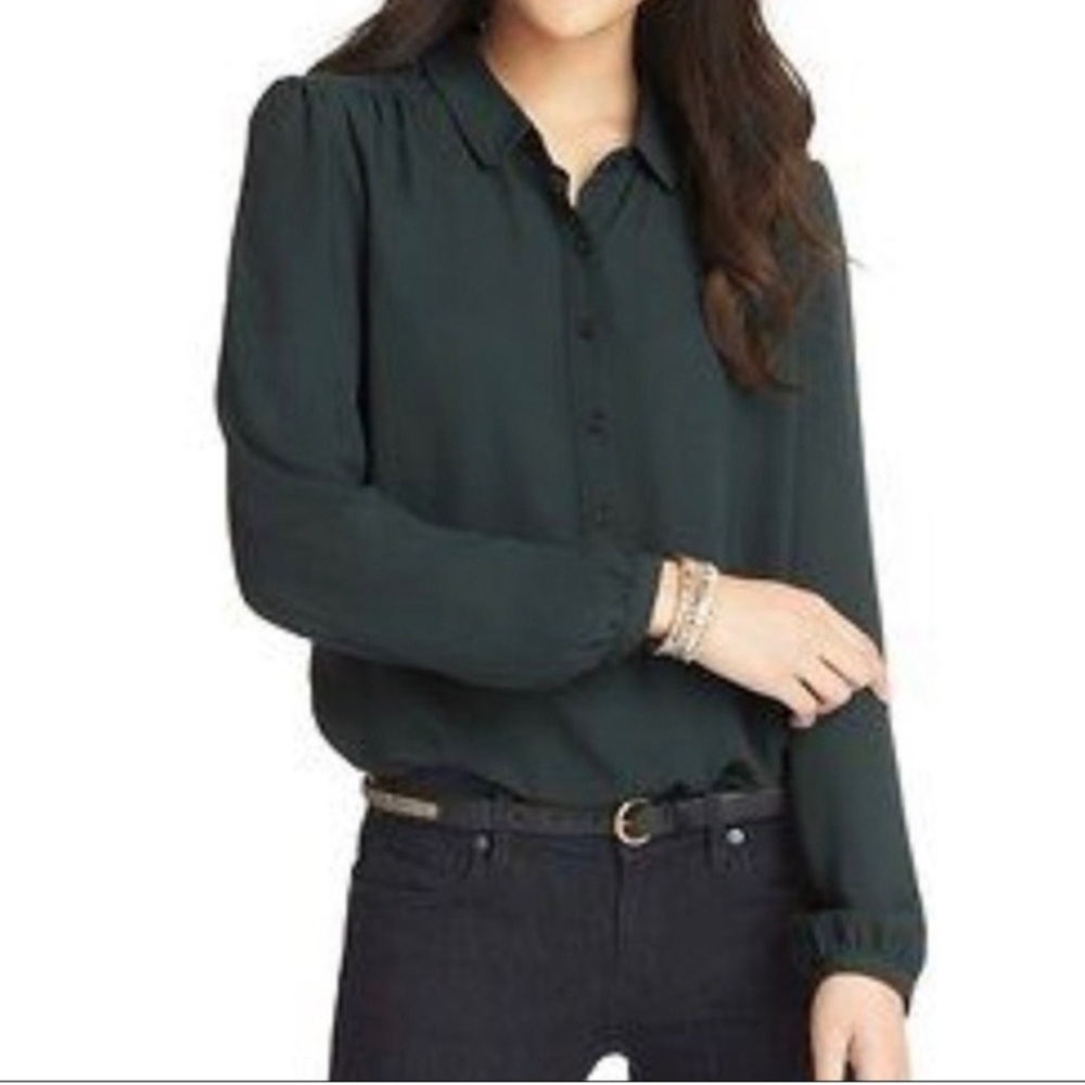Loft Long Sleeve Popover Blouse